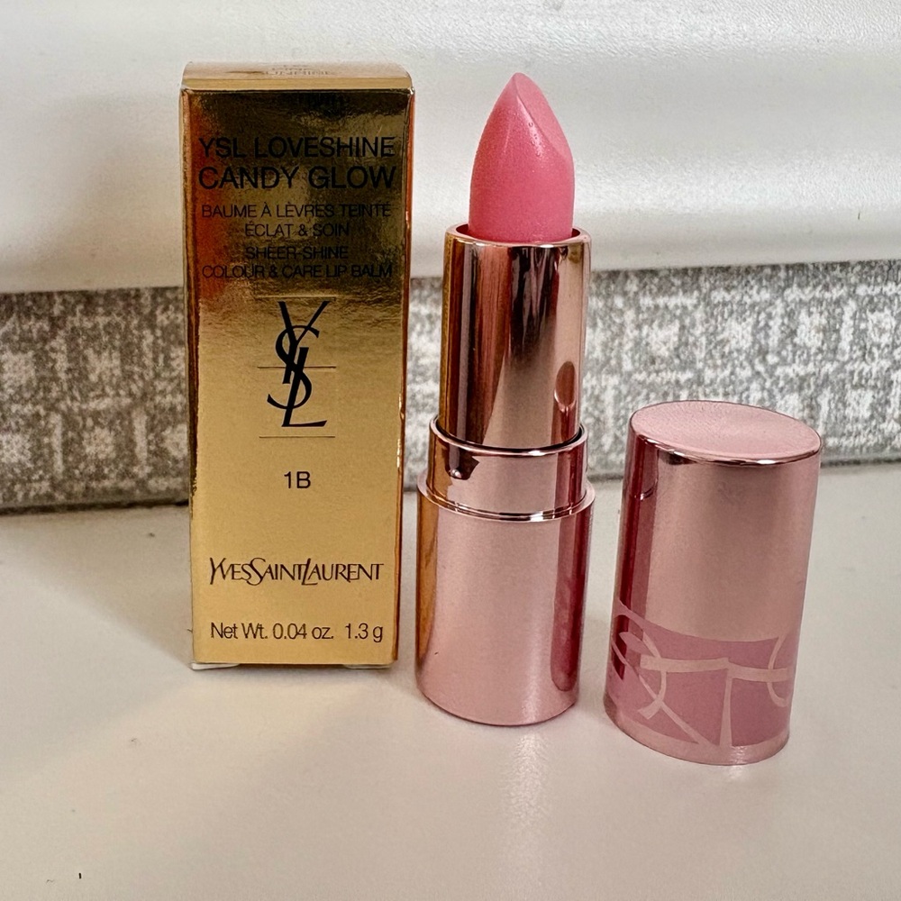 YSL LoveShine Candy Glow Lipstick - Soft Pink (1B)